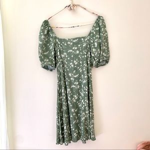 & other stories puff sleeve dress size 2